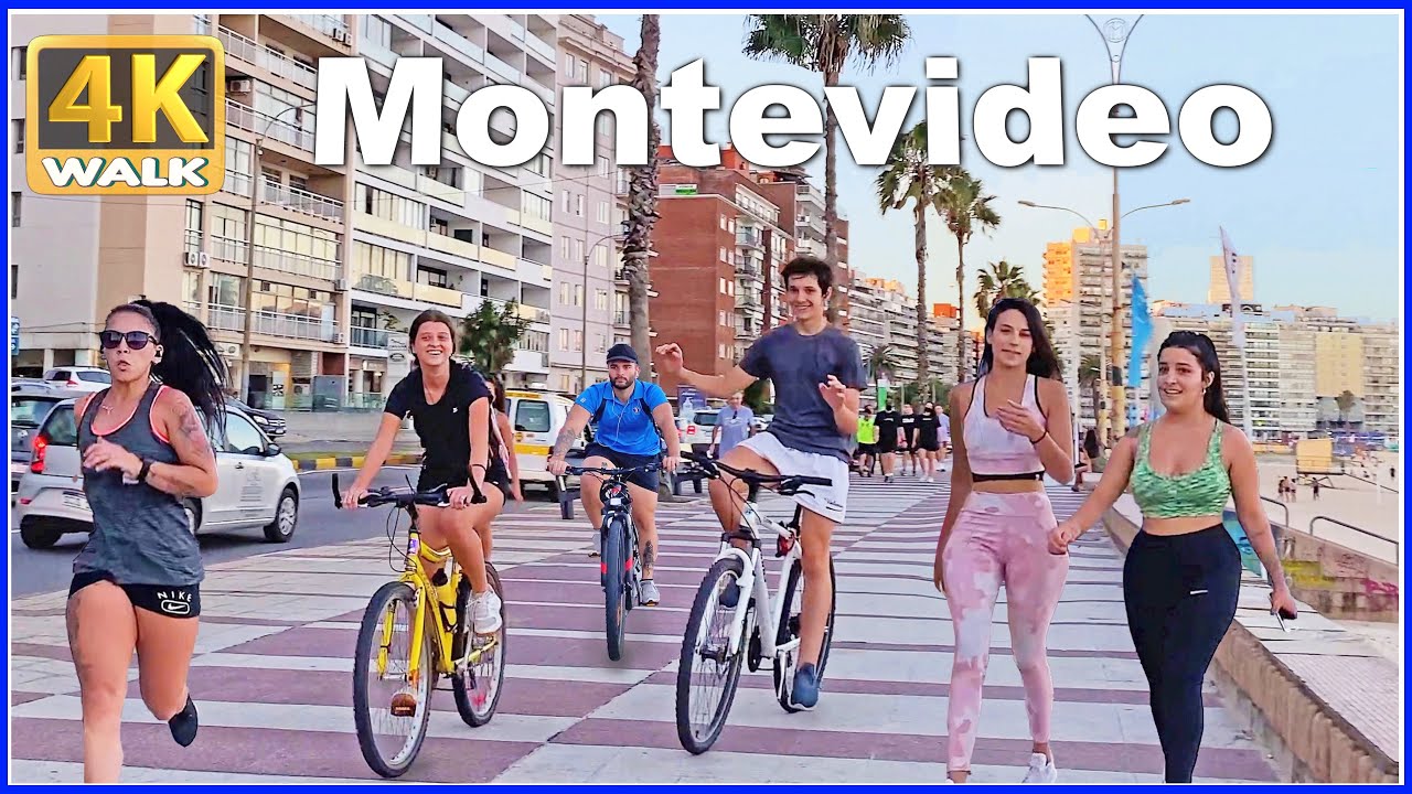 【4K】WALK Sunset - MONTEVIDEO Uruguay 4K video UY Travel vlog