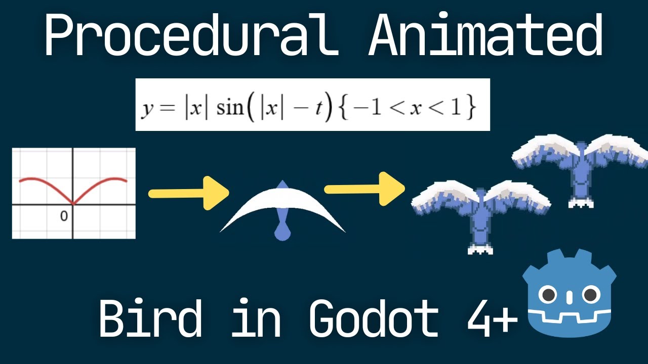 Пошаговое руководство по процедурной анимации птицы в Godot 4-5