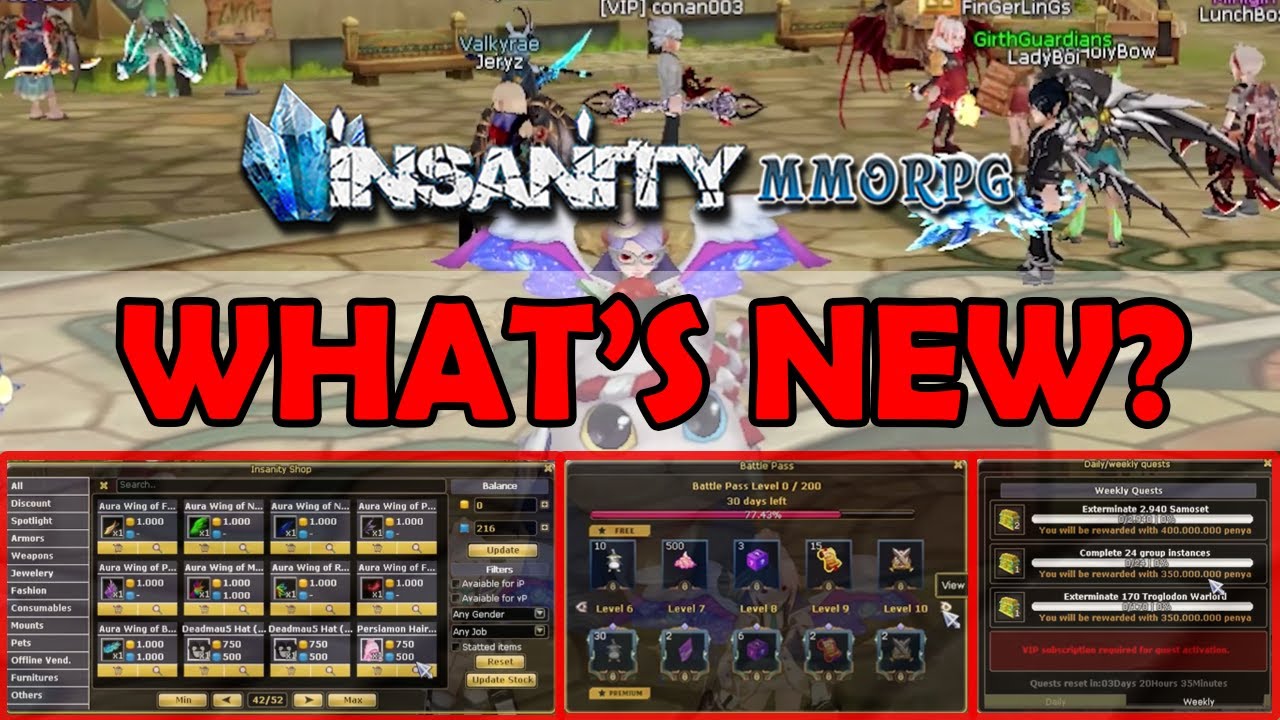 WHATS NEW at INSANITY FLYFF MMORPG