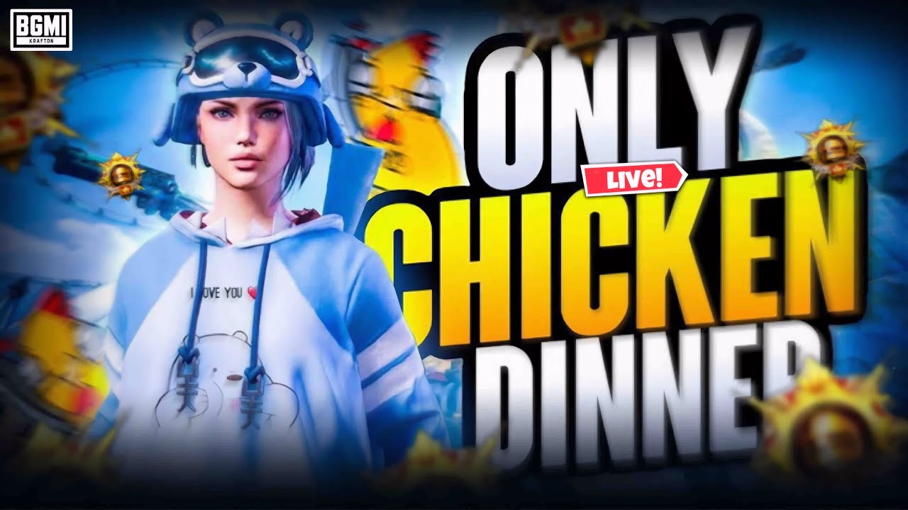 ONLY CHICKEN 🐓 CHALLENGE WITH ZAXY 🔥  #shortlive  #bgmilive #pubg #live