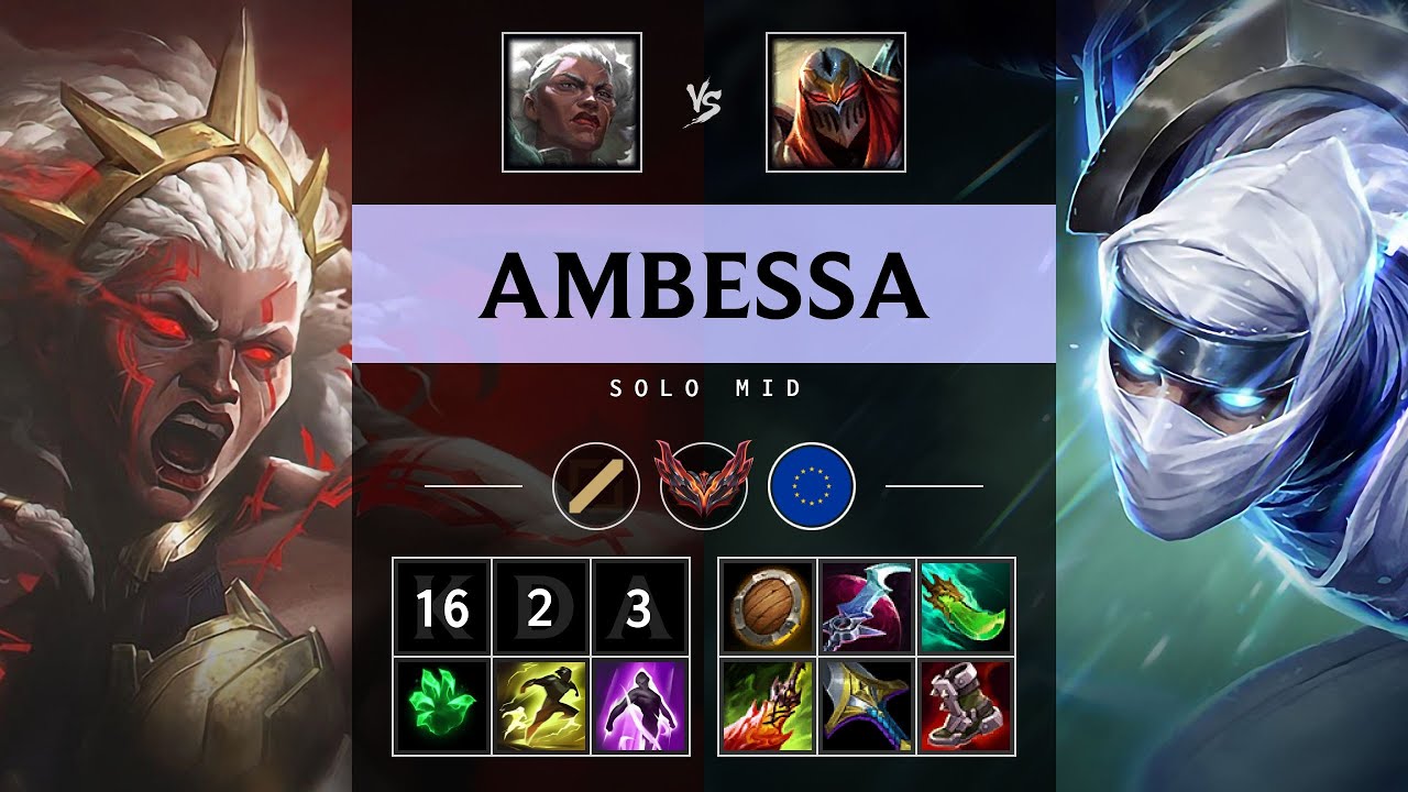 Ambessa Mid vs Zed - EUW Grandmaster Patch 25.21