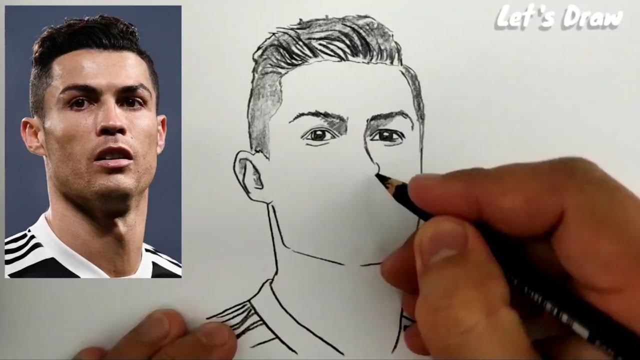 ASMR DRAWING Cristiano Ronaldo / CR7 from manchester united football club