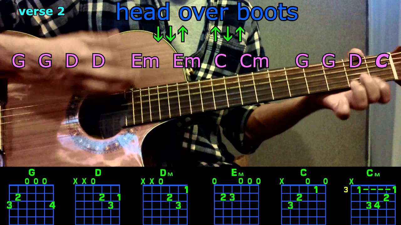 head over boots jon pardi guitar chords
