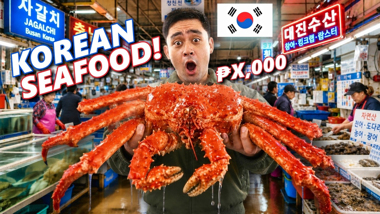 I Spent ₱X,000 on KOREAN Seafood at Korea's Largest Seafood Market!