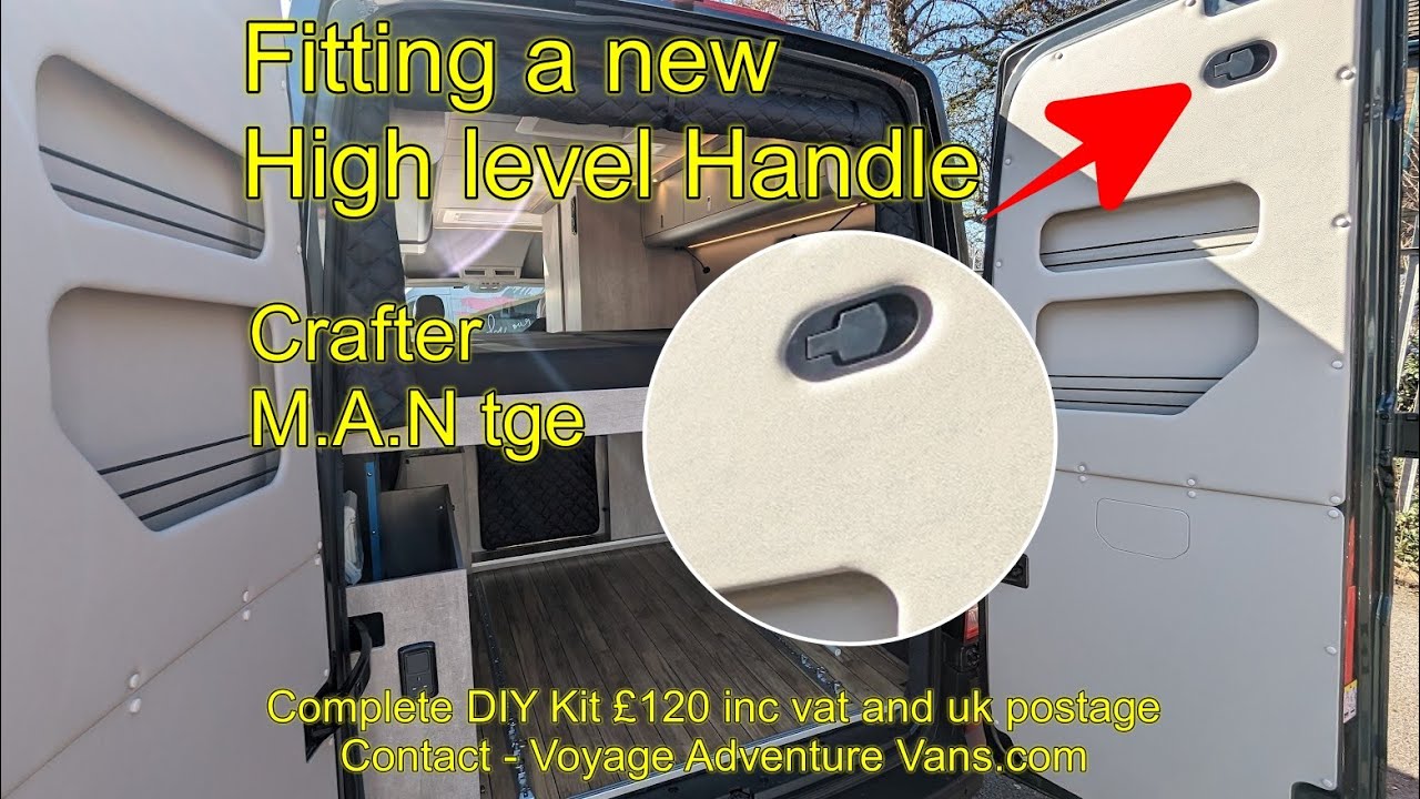 Relocating the rear door handle in a VW Crafter / M.A.N tge motorhome.