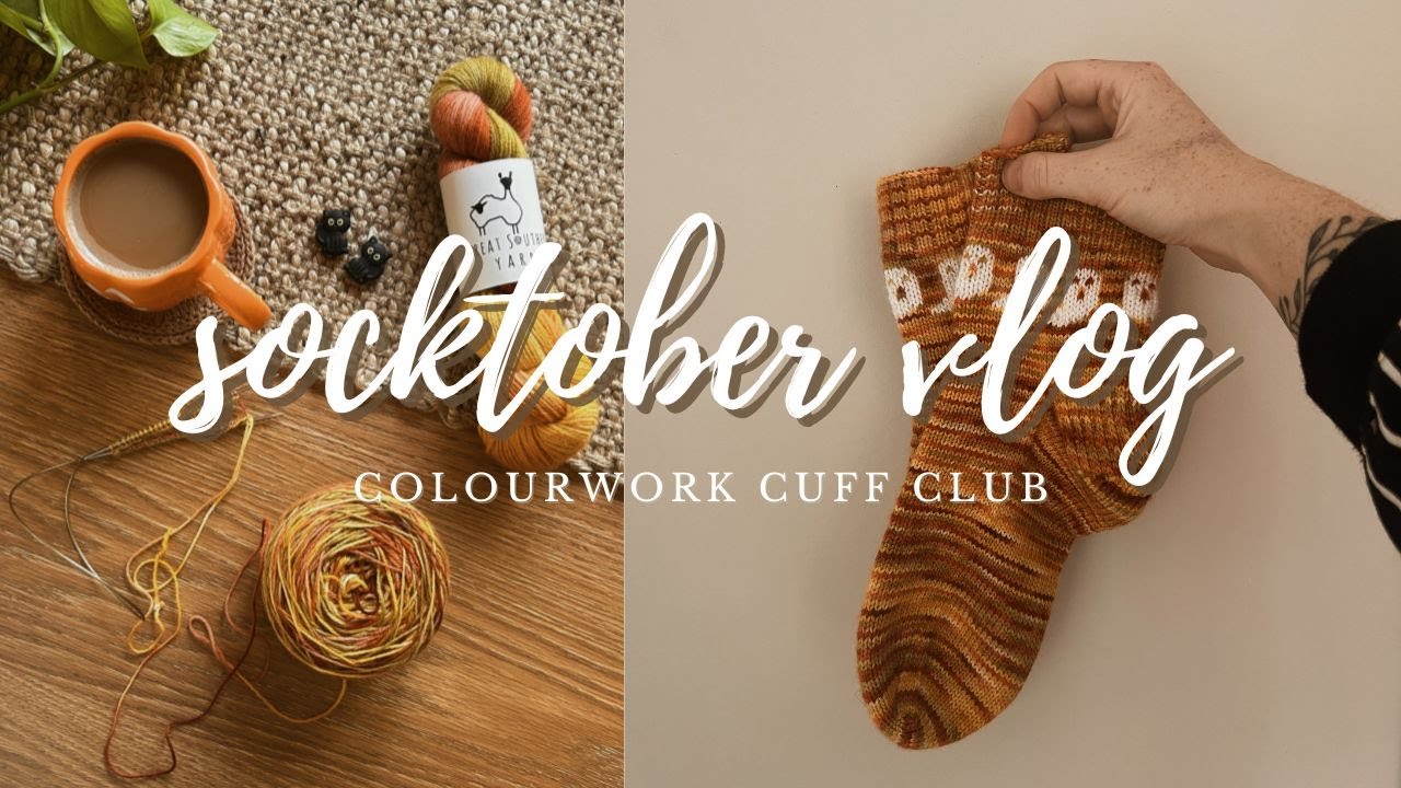 socktober 2024 | spooky sock knitting vlog | hayleys space