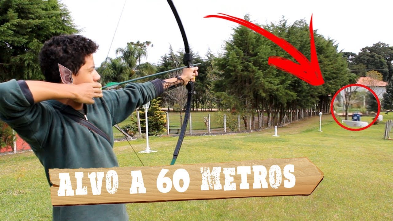 Desafio Legolas Atirando a 60 METROS l DESAFIOS ARQUERIA 4#