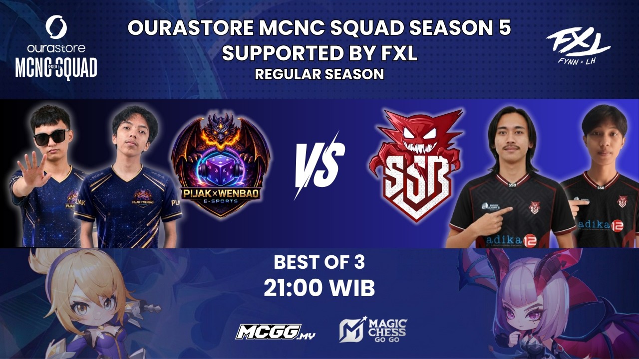 LIVE :OURASTORE MCNC SQUAD S5 SUPPORTED BY FXL | PIJAK X WENBAO ESPORT vs  SSB | DAY7