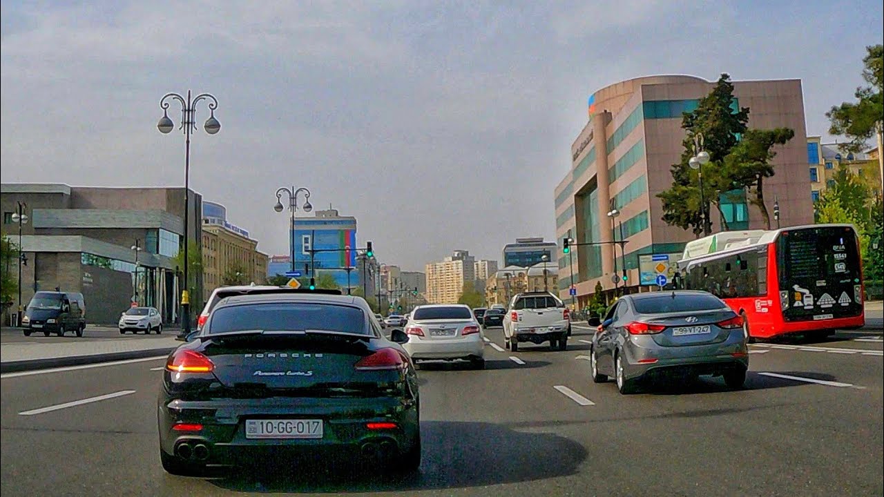Bakı Küçələri 4k (21 Aprel 2021) Baki Yollari , Kuceleri - Driving Tour |Баку Азербайджан | GoPro 9