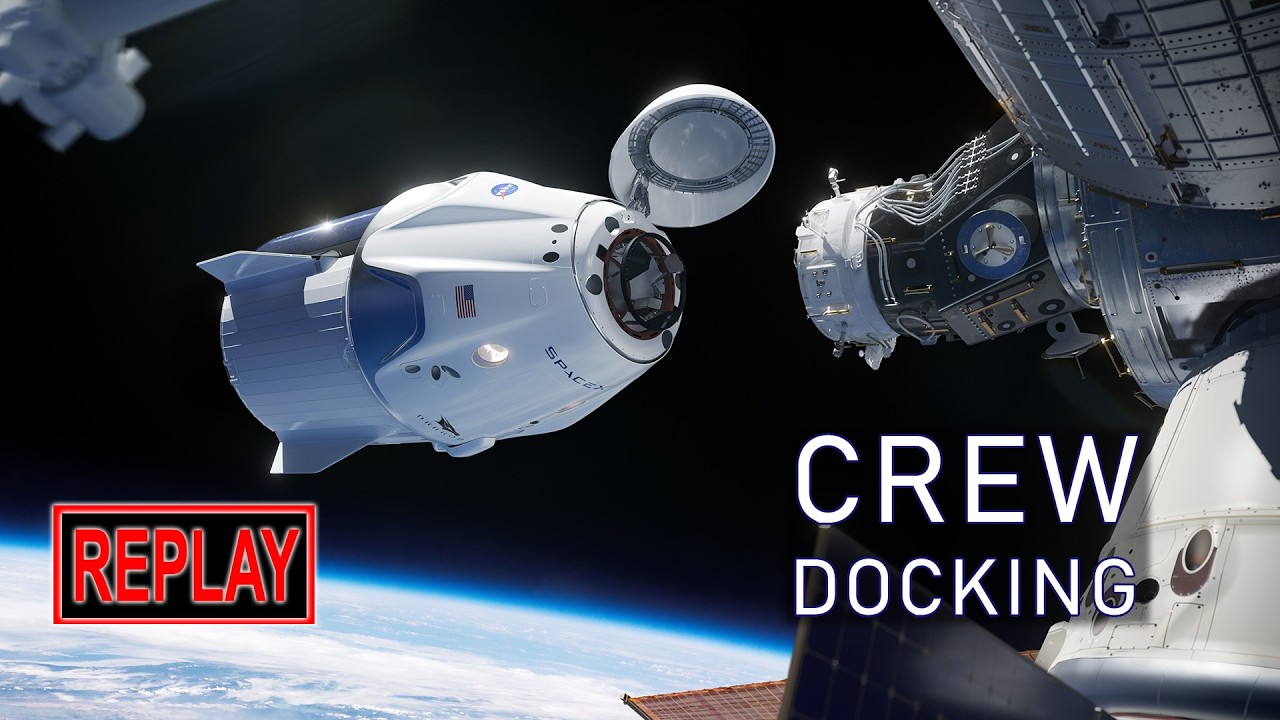 REPLAY: Crew-12 docks to the ISS (14 Feb 2026 ❤ )