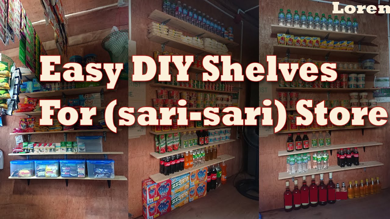 Easy DIY Shelves For (Sari-sari) Store #Diyshelves#woodworks#Woodpallete#sarisaristore#DiyProjects