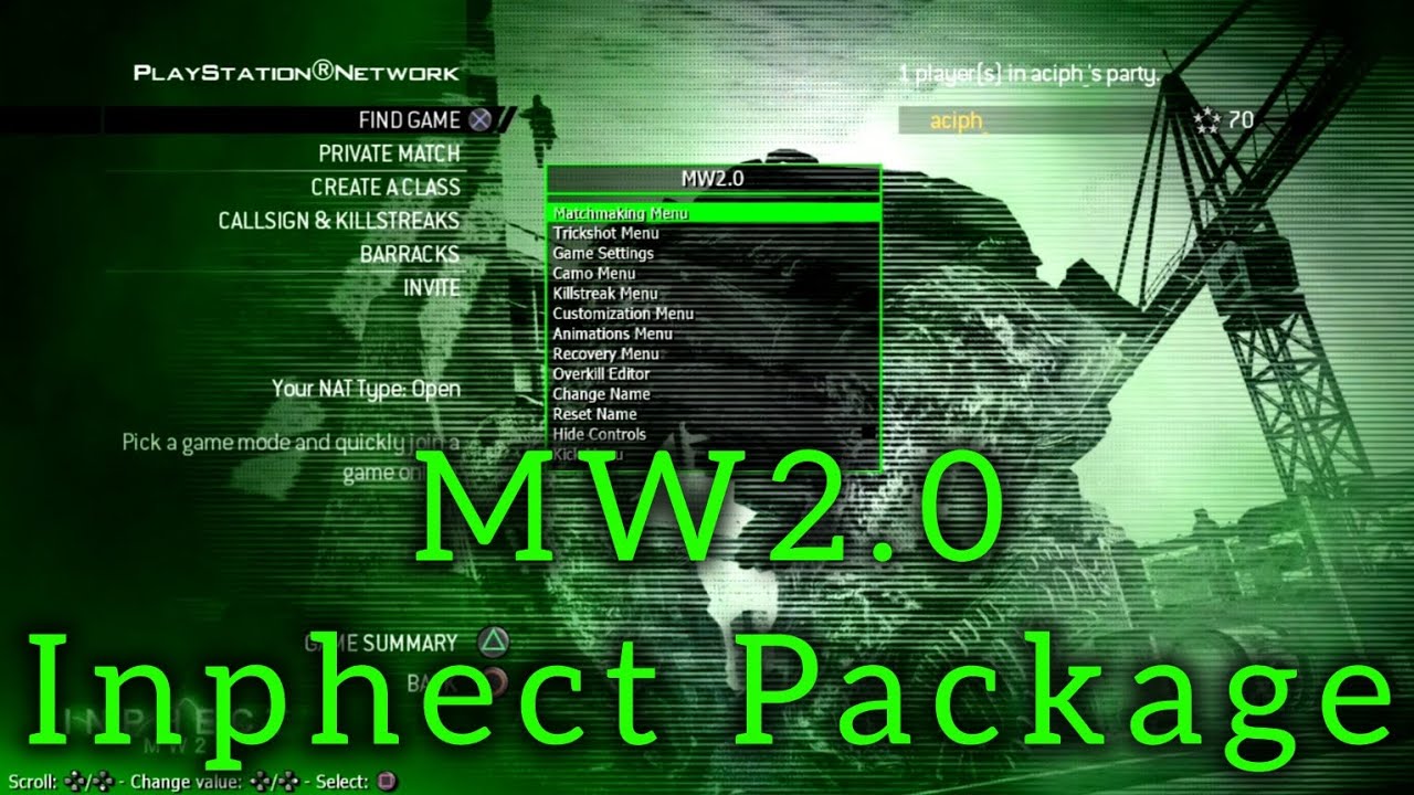 MW2 | 1.14 | Inphect Package | Multiplayer | SPRX Mod Menu | (PS3) [+Download]