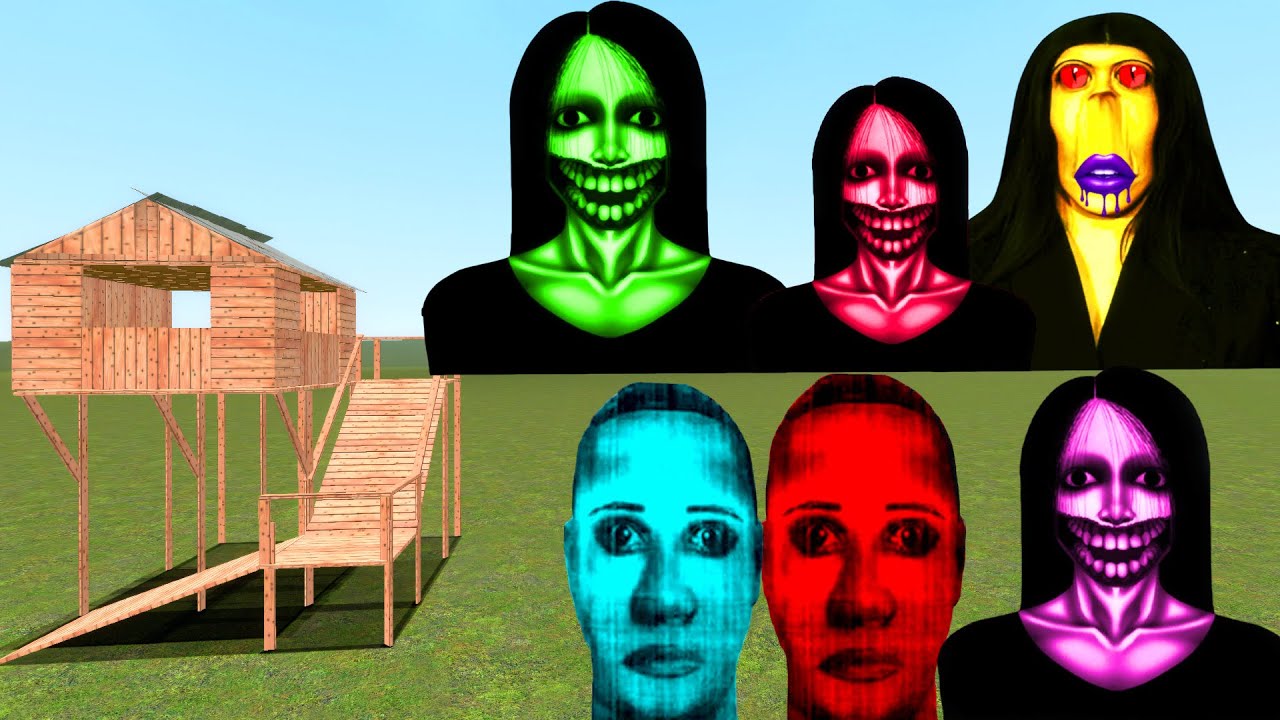 Kuchisake Onna, Selene Delgado Family, Rosalia Bizcochito Vs Towers In Garry's Mod (ep5