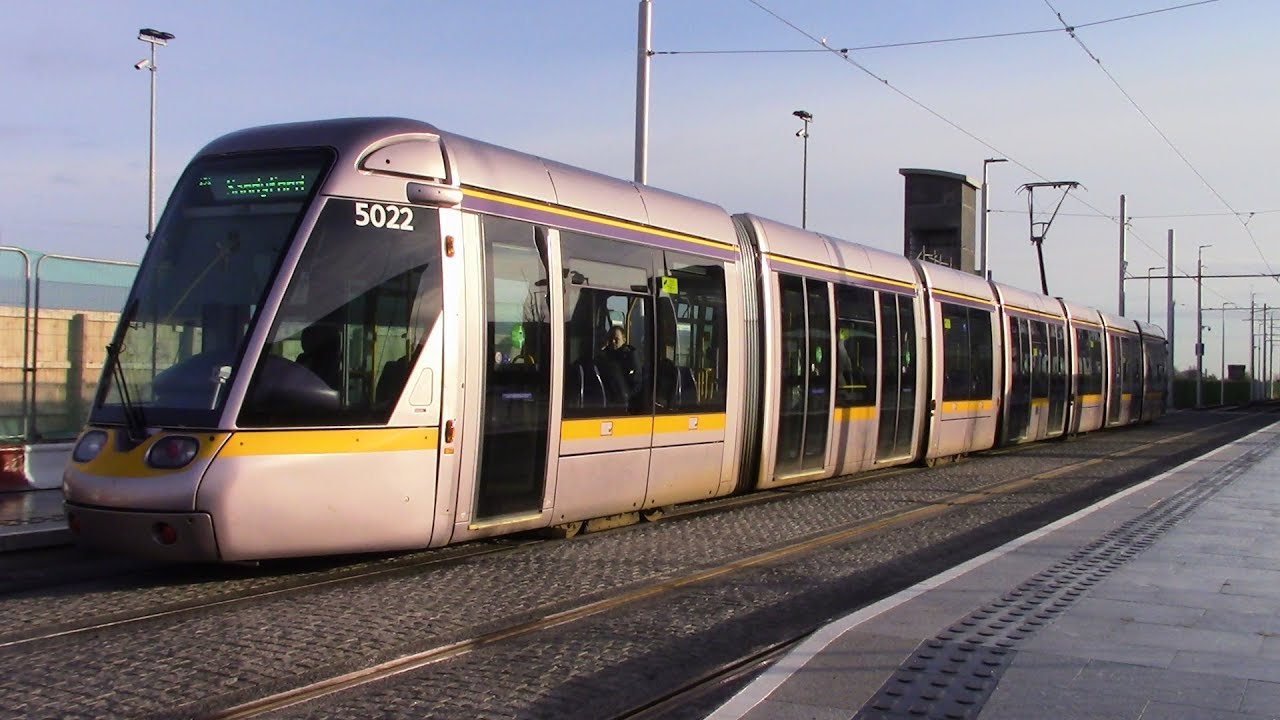 Ride on Luas Cross City / Green line Tram number 5022 from Phibsborough to Broombridge 16/12/17