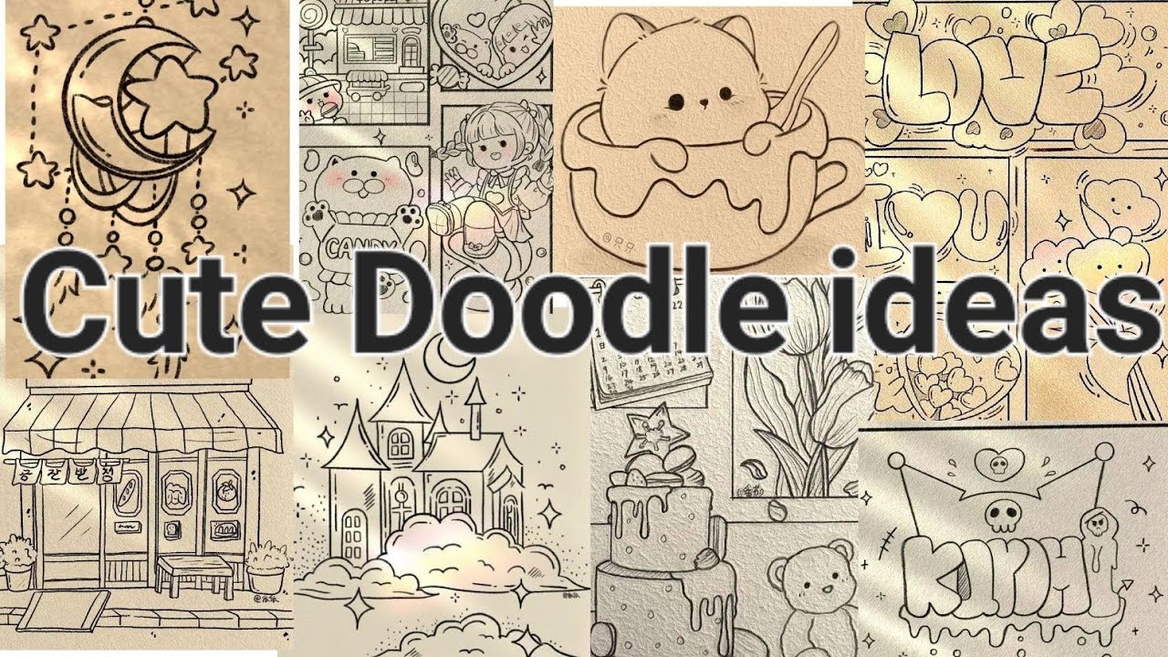 Cute doodle ideas # aesthetic # cute drawing # cute doodle ideas # doodle Art # cute doodle ideas  