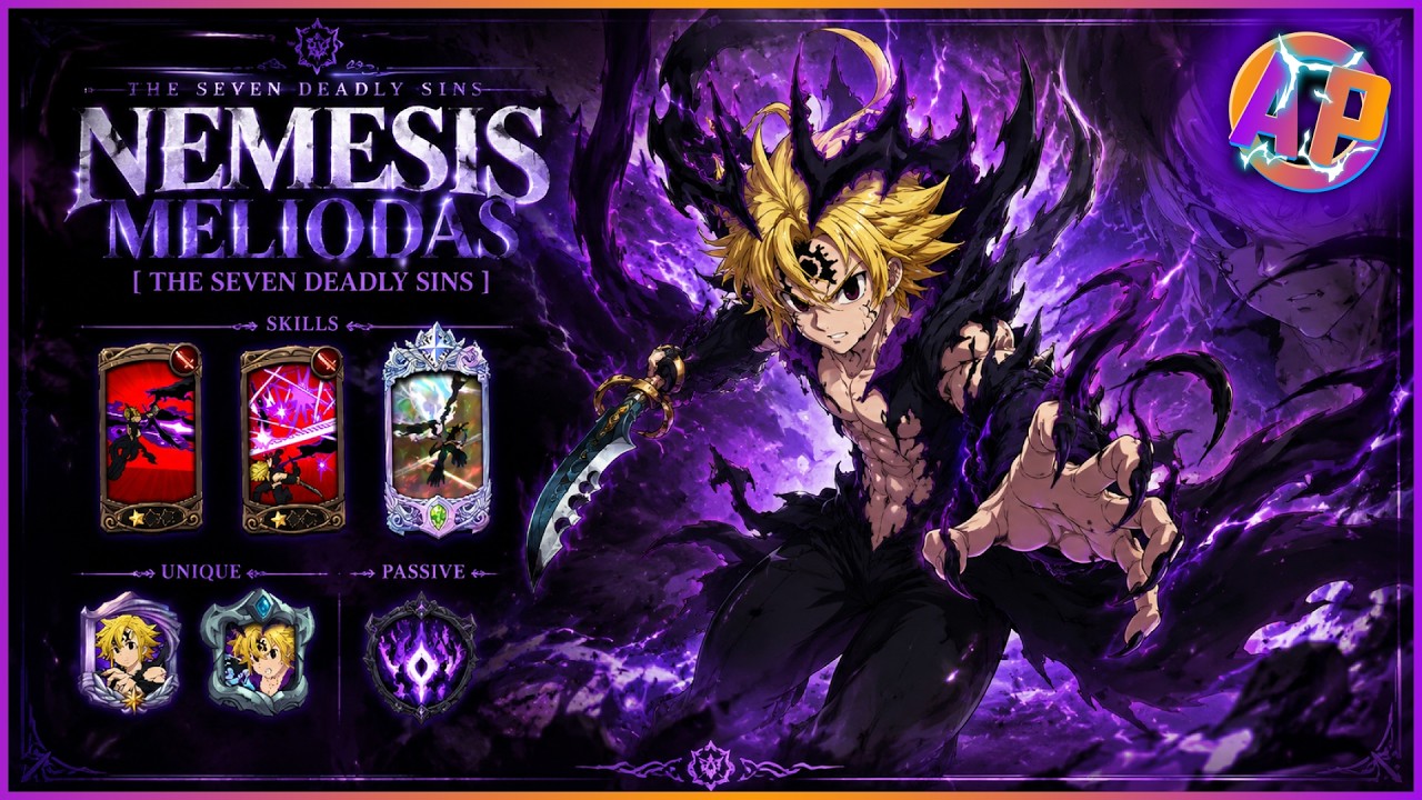 Nemesis Meliodas [The Seven Deadly Sins] Showcase! Skills, Ultimate & Animations | 7DS Grand Cross