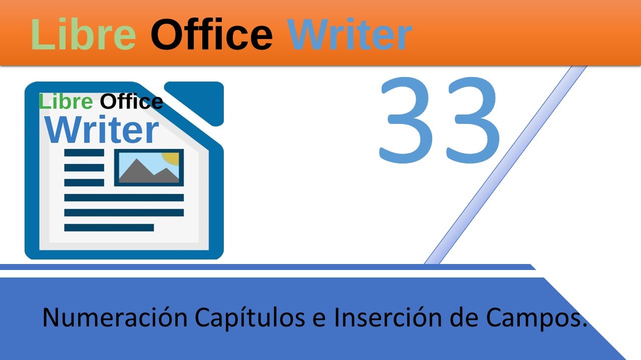 Curso Libre Office Writer. Numeración de Capítulos e Inserción de Campos. Vídeo 33.