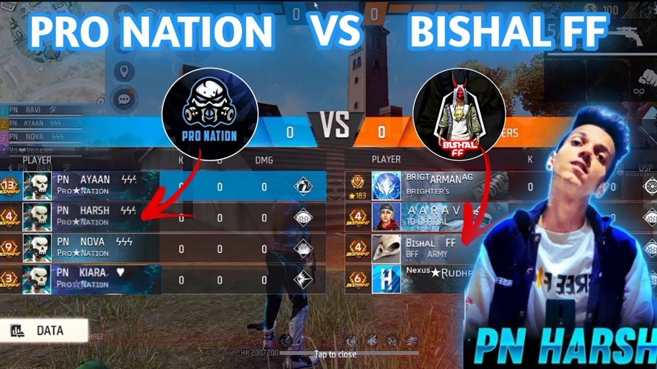 @PRO-NATION  Vs BISHAL FF 🔥🔥 || Head Hacker 👽 Vs Nade Hacker 💣