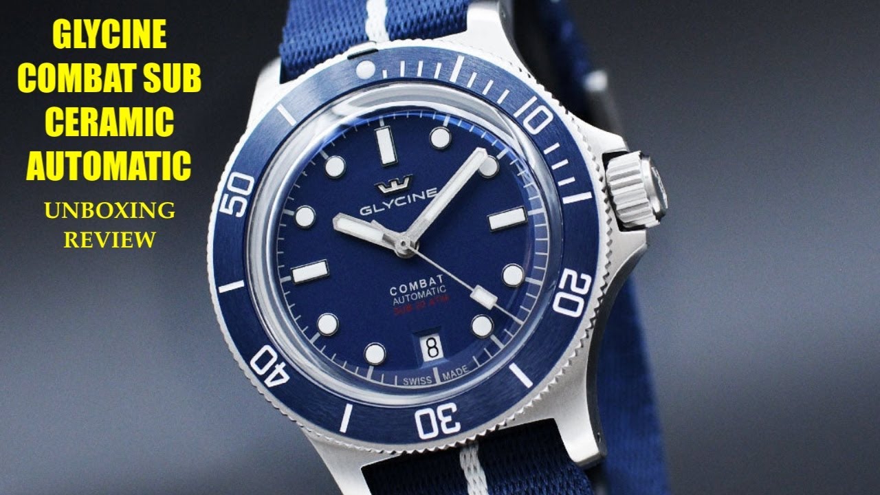 Glycine Combat Sub Ceramic Automatic GL0524 Watch | Review Valjoux Relogios