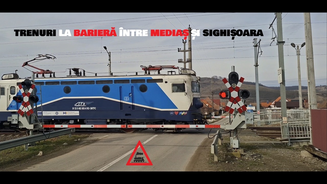 [4K] Trenuri la barieră între Mediaș și Sighișoara