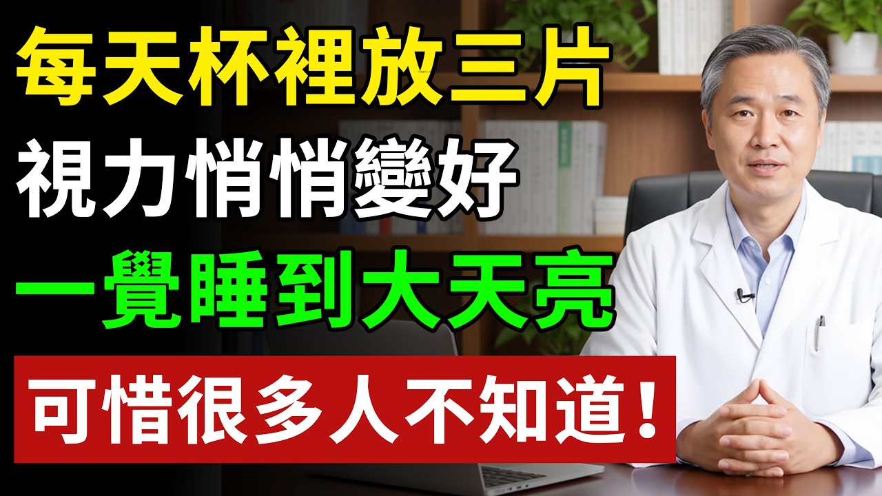 每天杯裡放三片，視力悄悄變好，睡眠也好了，很多人不知道！#健康#健康飲食 #養老生活 #老年健康 #樂齡健康