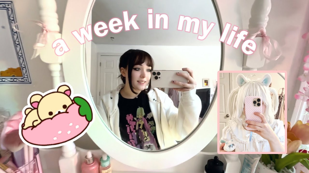 a WEEK in the life of a cosplayer, artist and youtuber doing her best 🤍🌸✨