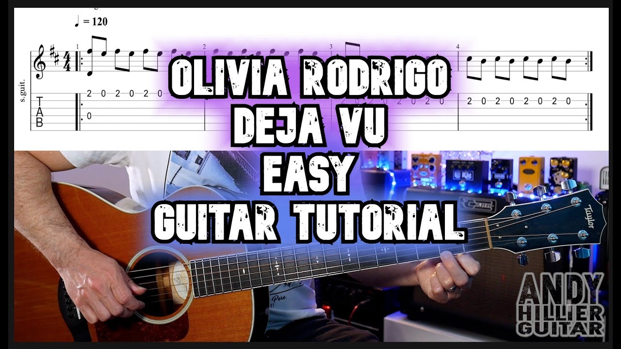 Olivia Rodrigo Deja Vu Guitar Tutorial (Easy)