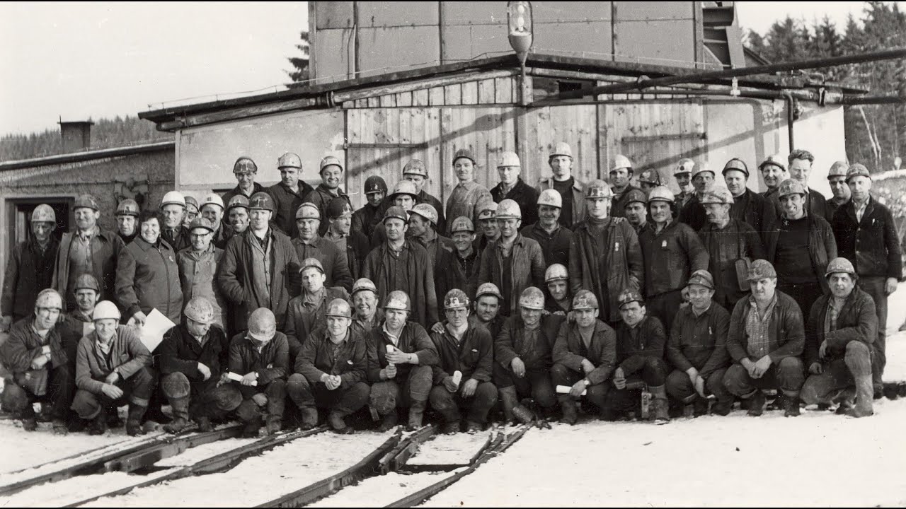 Menschen in Schieferbergbau