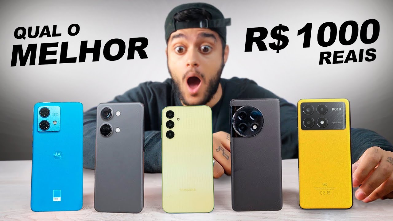 Melhores CELULARES at&eacute; R$1000 de CADA MARCA!