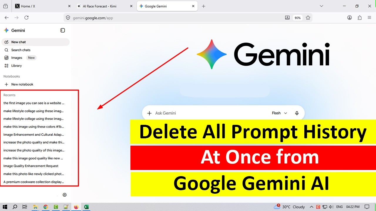 How to Delete All Prompt History from Google Gemini?