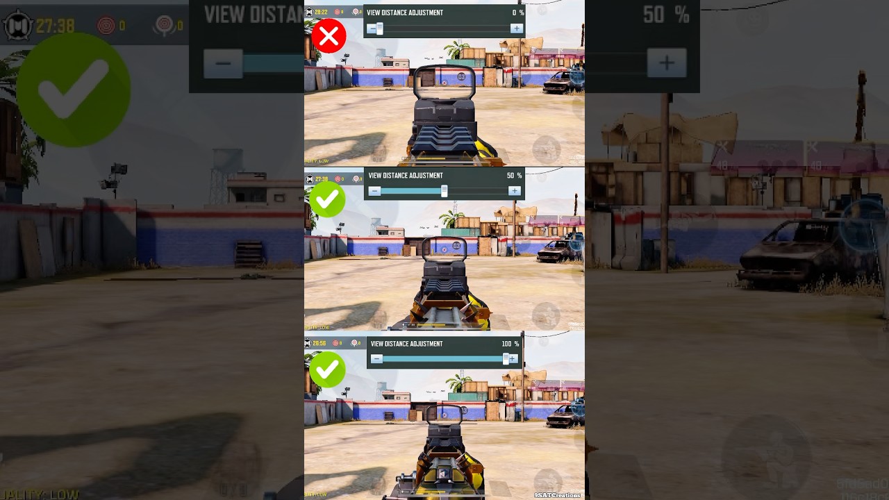 Weapon Sight Distance Setting In COD MOBILE #shorts #trending #codm