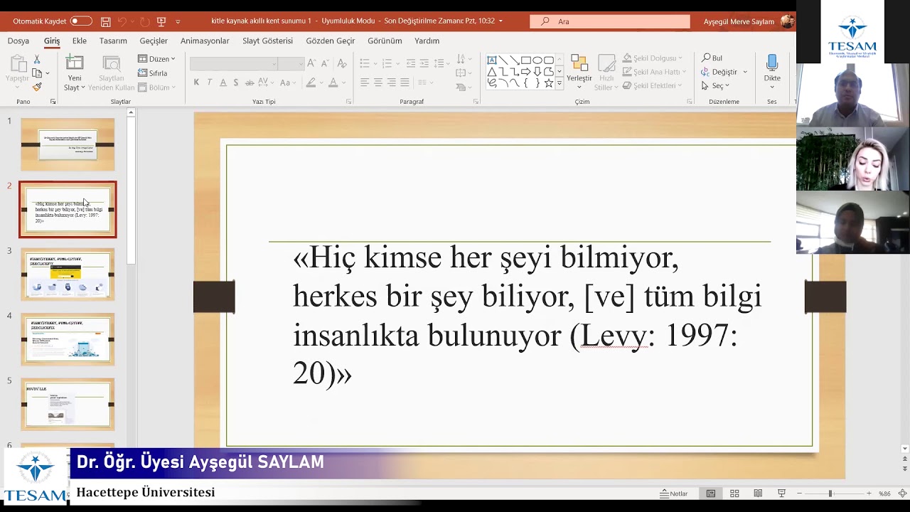 Dr. Öğr. Üyesi Ayşegül SAYLAM |  Bit Destekli Kaynak Kullanımının Akıllı Şehirlerde Kullanımı