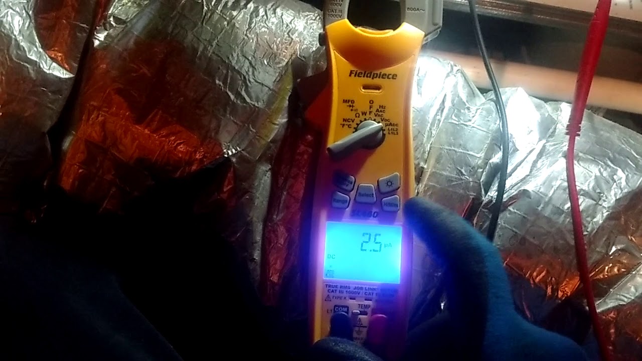 Fieldpiece SC480 checking Microamps uADC. Flame sensor testing 🔥 5 min. back-light 😎👌