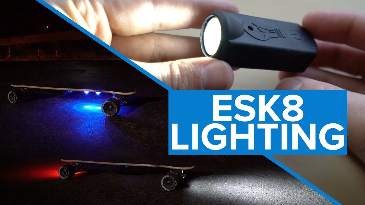 DIY Electric Skateboard Build | ESK8 Lighting, Shredlight Review