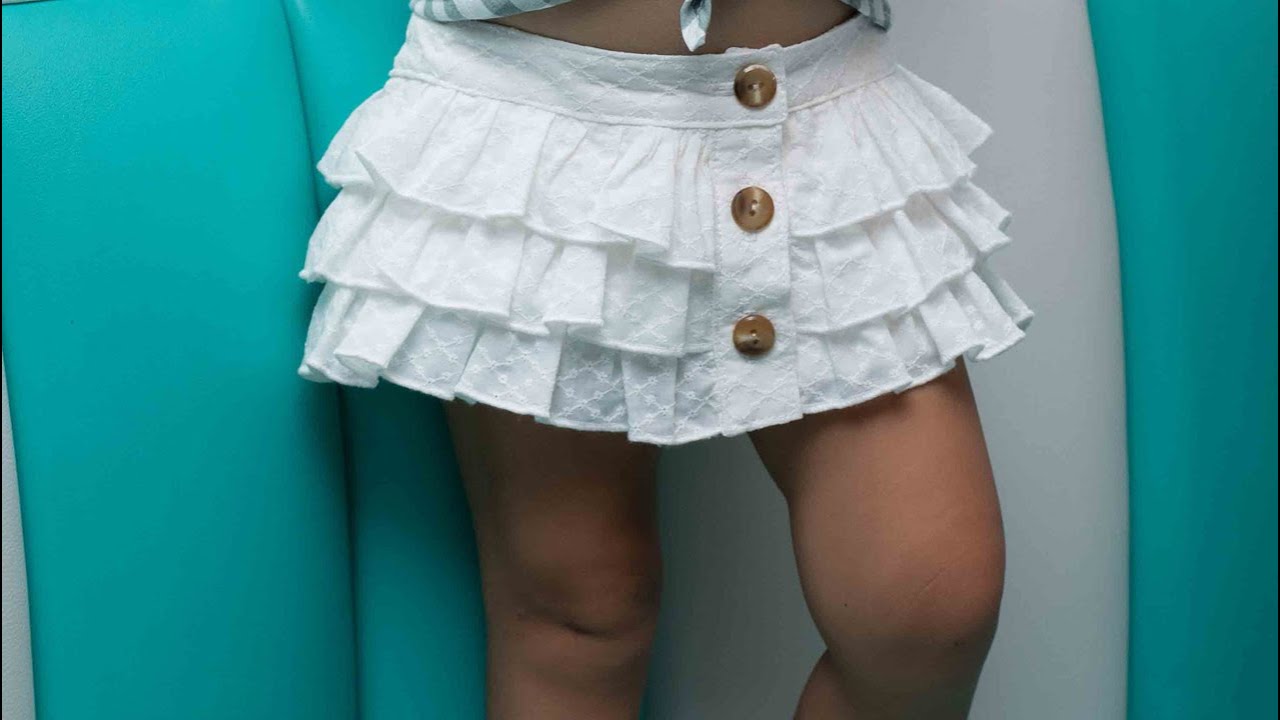 Falda con volantes. REVISTA PATRONES INFANTILES nº 12
