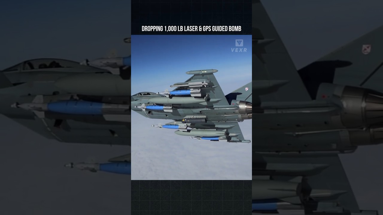 Dropping 1,000 lb Laser & GPS Guided Bomb