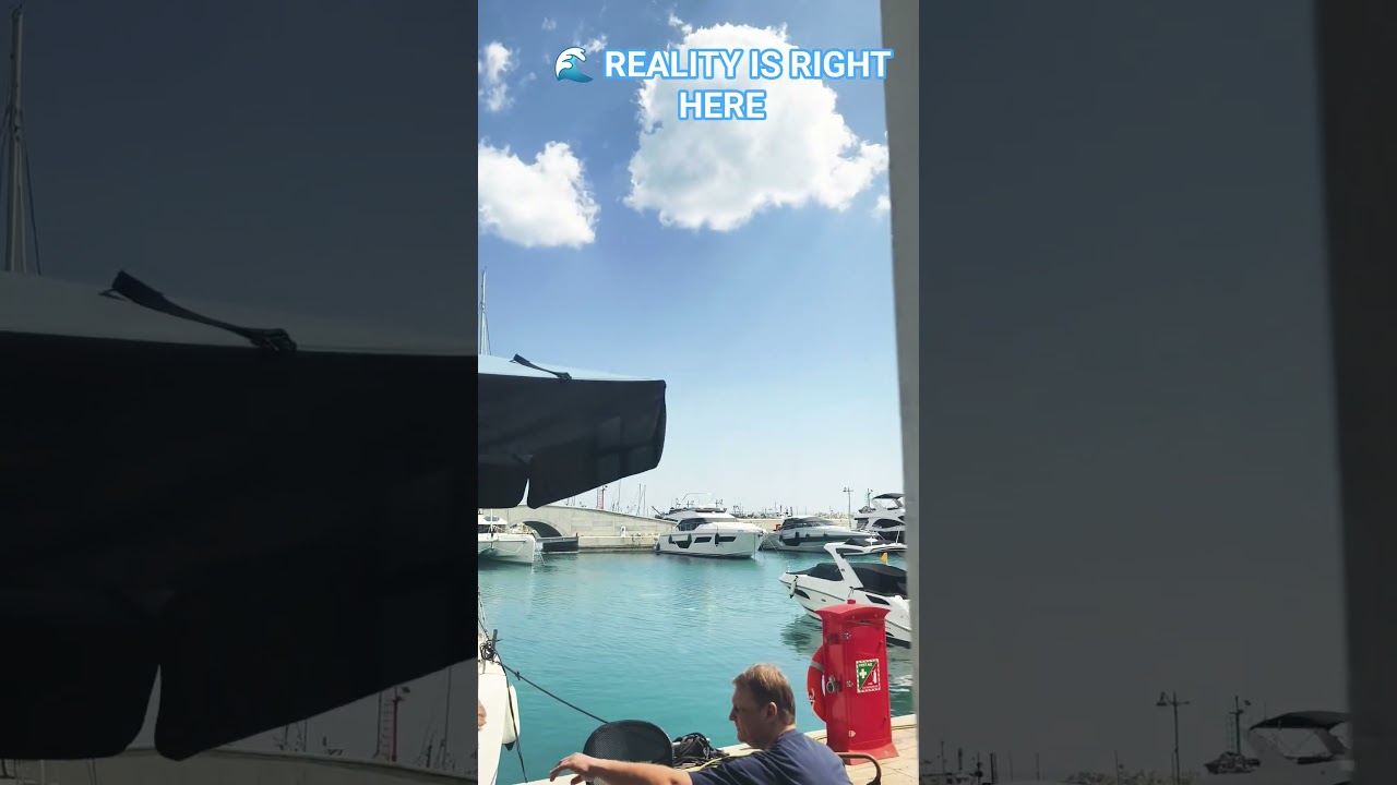 Mediterranean Cafe Serenity: Coffee & Yachts by the Sea #RelaxingVibes #CoastalEscape #MissRelax