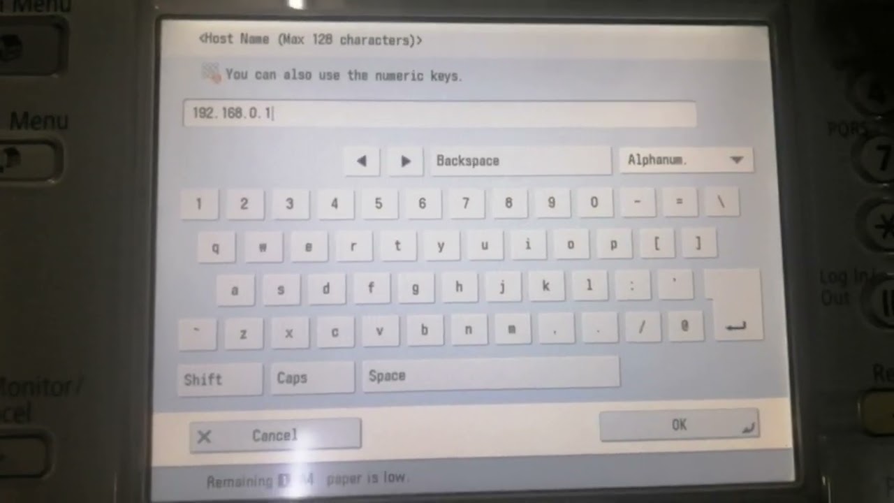 Canon C5035 Address Book Setup (FTP)