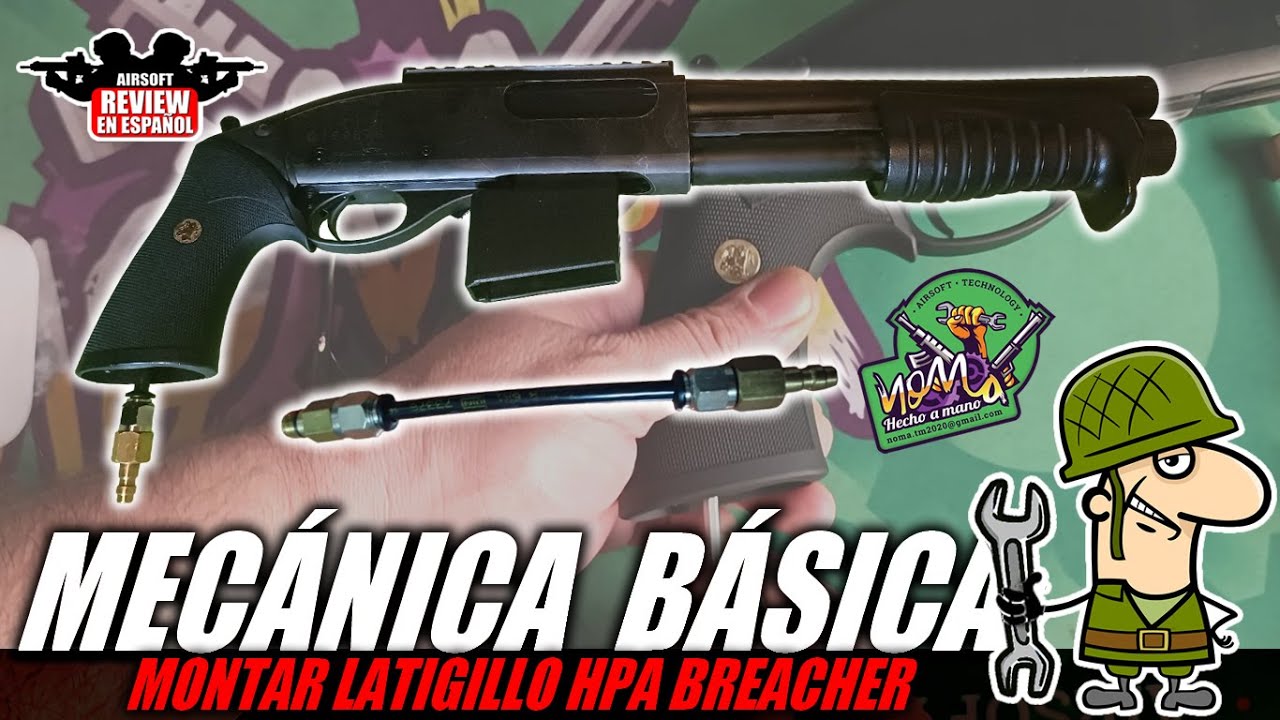 INSTALACIÓN LATIGILLO HPA para Escopeta BREACHER de TM By: Noma Works | Airsoft Review en Español