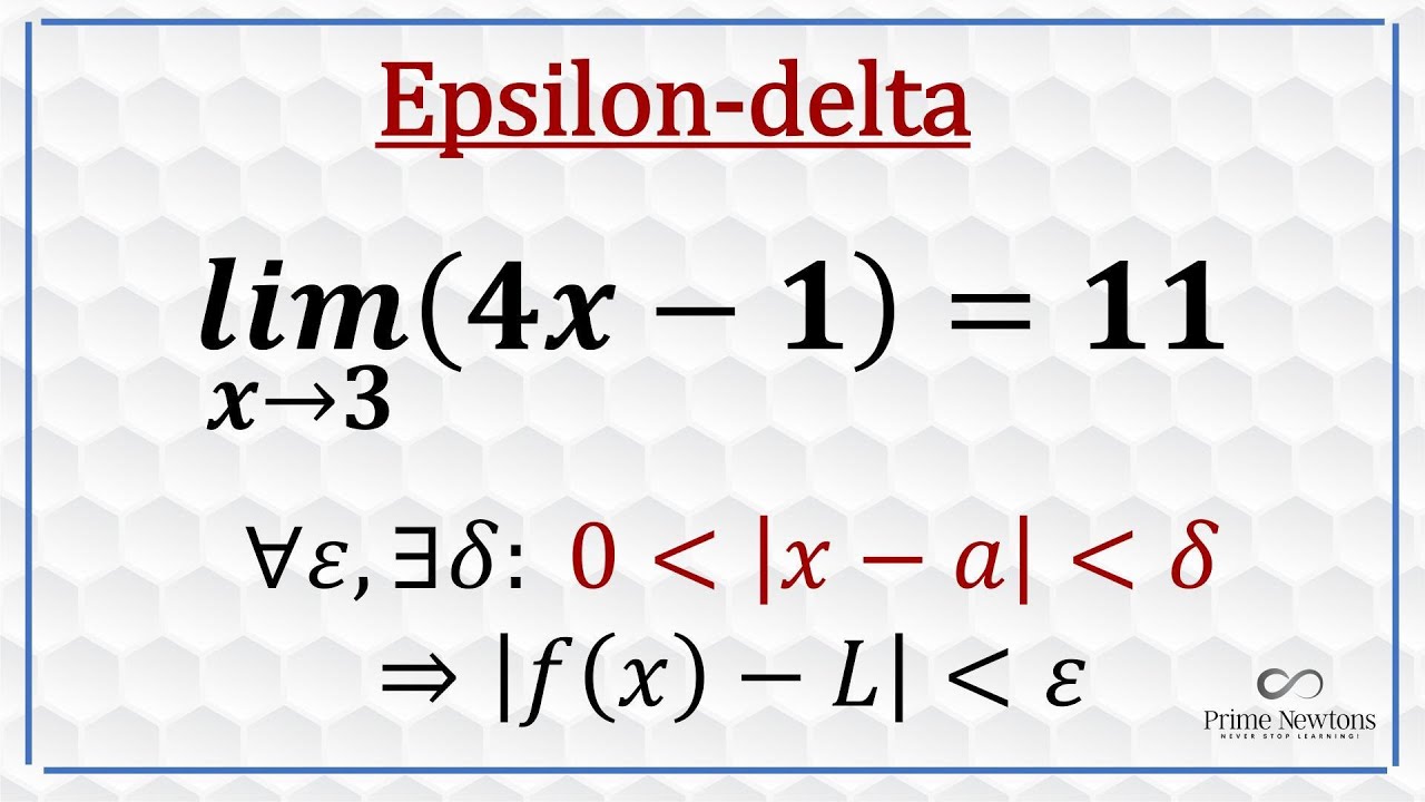 Epsilon - Delta Proof (точное определение предела)