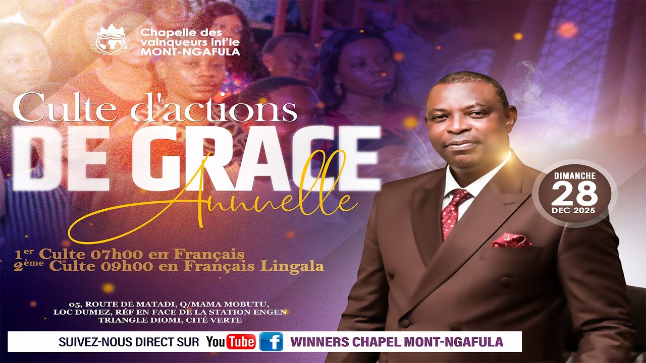 CULTE D'ACTIONS DE GRACE ANNUELLE