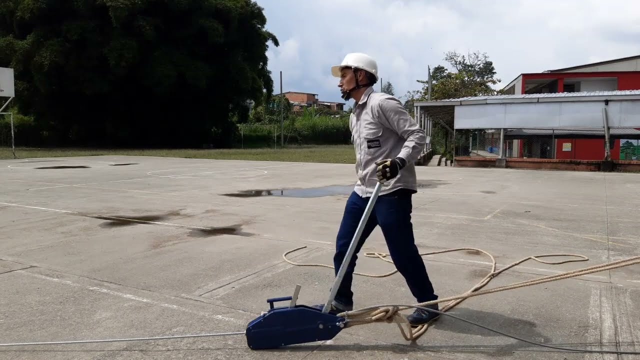 ✅Aprendamos a manejar el TIRFOR para ARRASTRE-HINCADO de POSTES #electricista#electrico#electricidad
