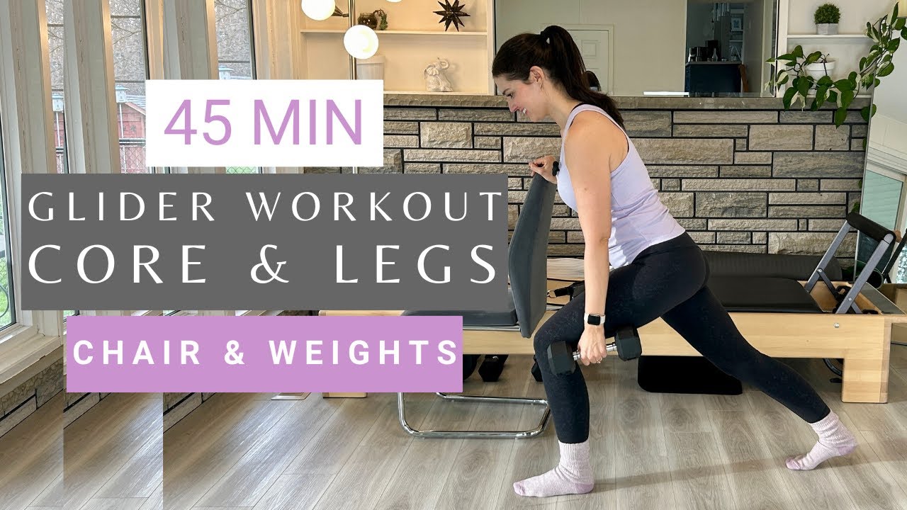 Core & Legs Workout | Gliders, Chair & Optional Weight | 45 Minutes