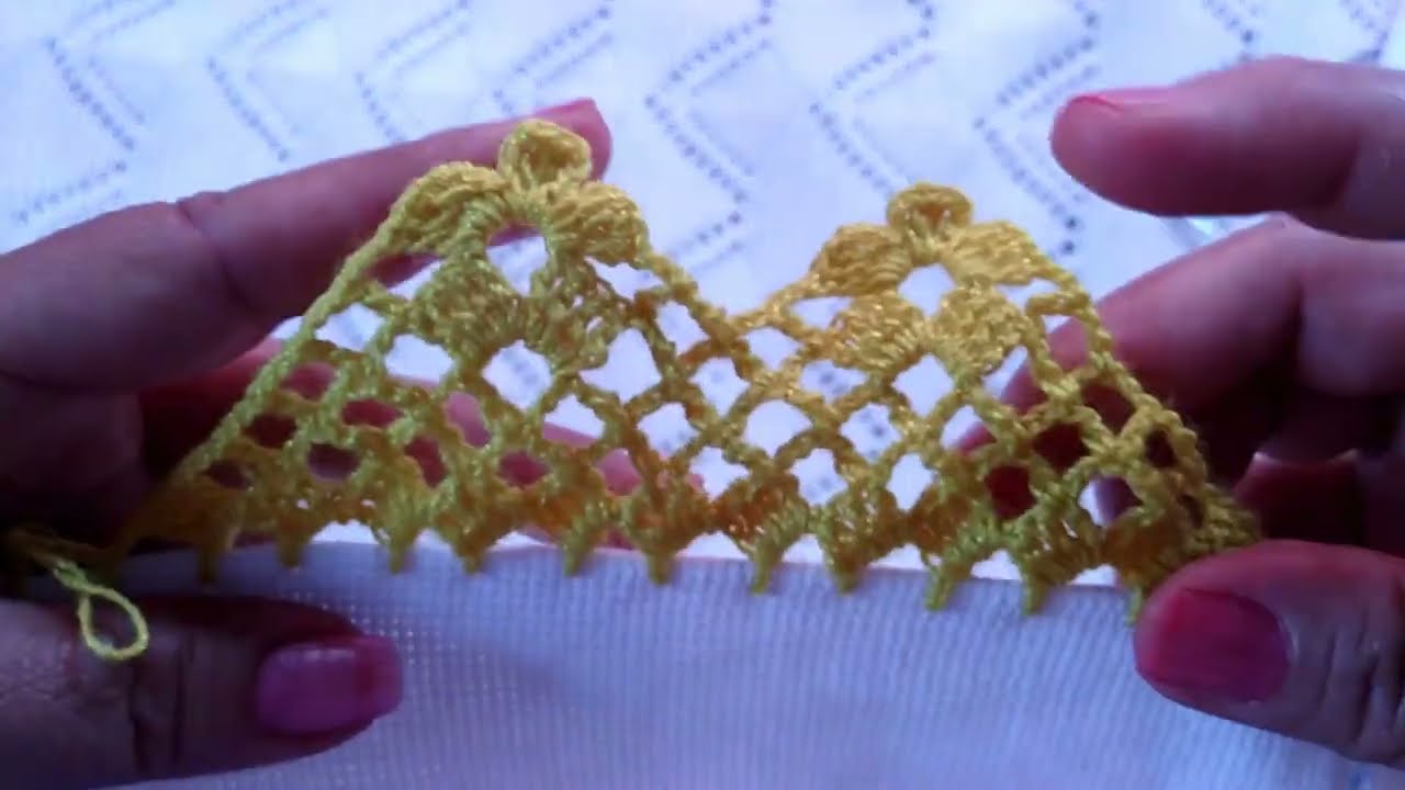 PUNTILLA NUM 430 MUY FACIL DE UNA VUELTA PARA SERVILLETAS #arte #crochet #manualidades #parati