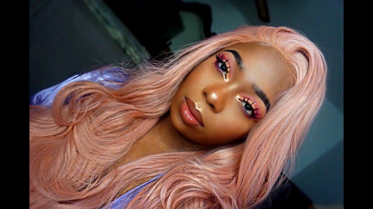 Amazon Rose Gold Pastel Pink Lace Front Wig Review/ Try On | ft Xiweiya Hair