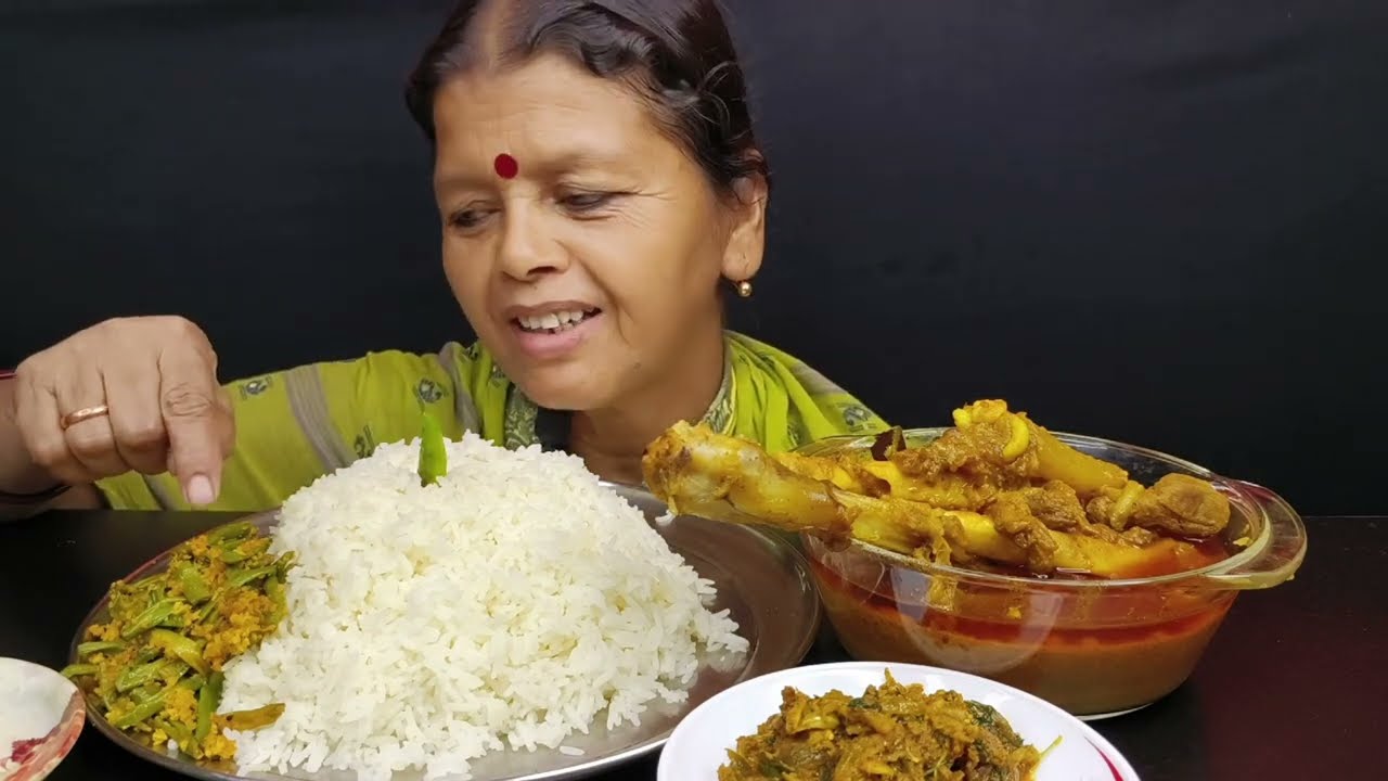 BIGBITES, EATING SPICY MUTTON PAYA,CHUNO MACHER JHAL AND HUGE RICE।।