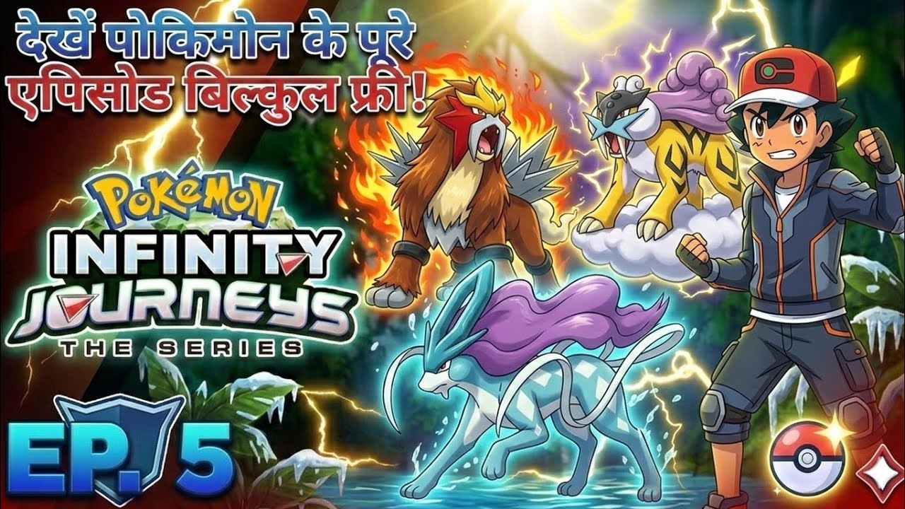 Pokémon Infinity Journeys EP 5 ⚡ Legendary Battle Hindi | Full Episode Free