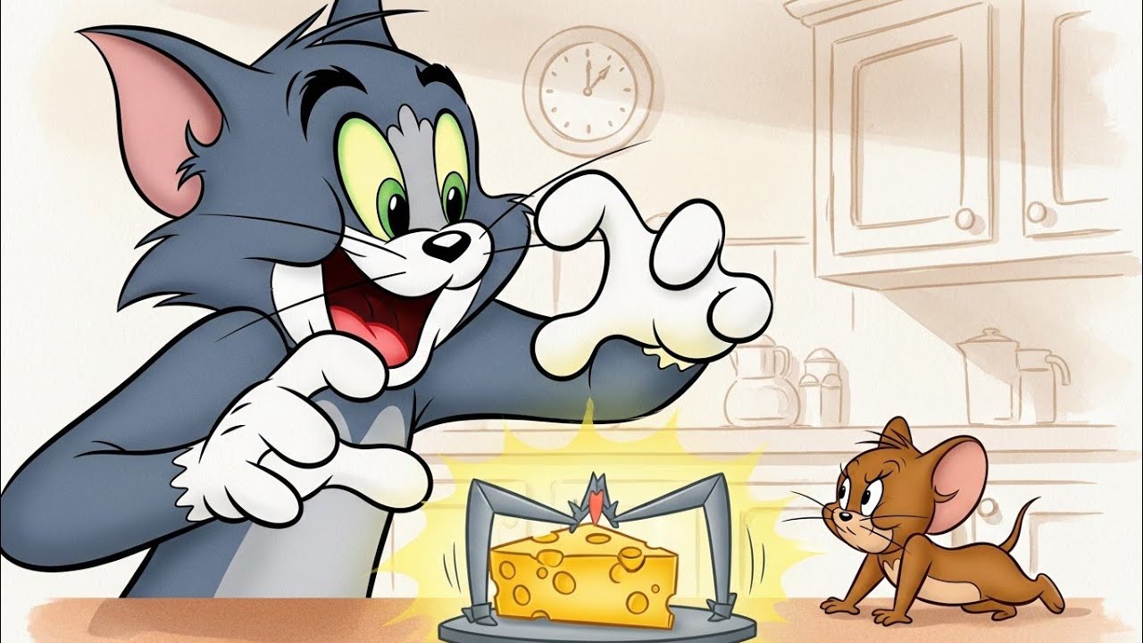 Tom vs Jerry Cheese Trap 😱 Classic Cartoon Chase