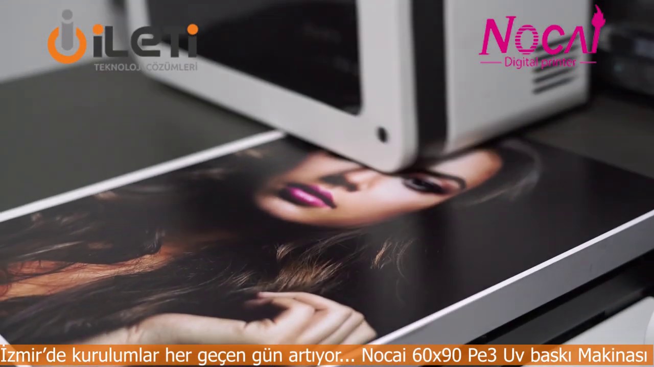 İzmir'de kurulumlar her geçen gün artıyor. Nocai 60x90PE3 Uv baskı Makinası .
