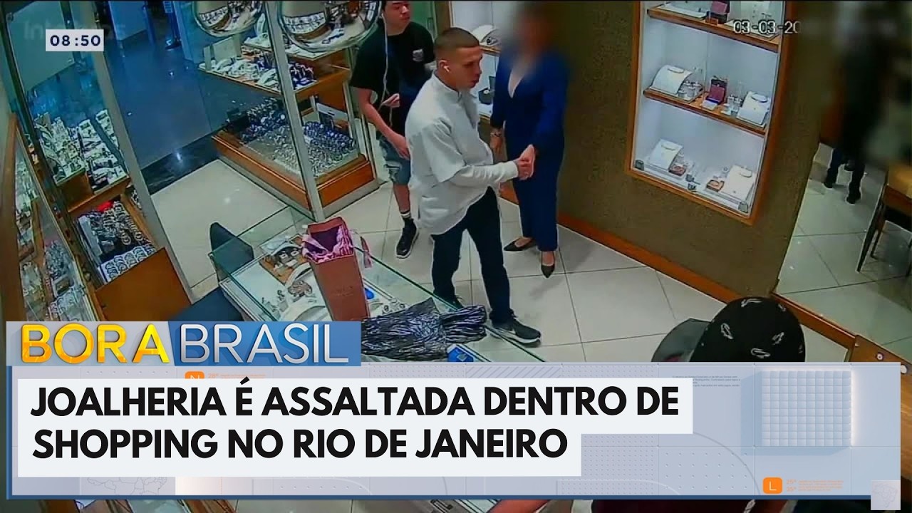 Assaltantes roubam joalheria em shopping no RJ | Bora Brasil